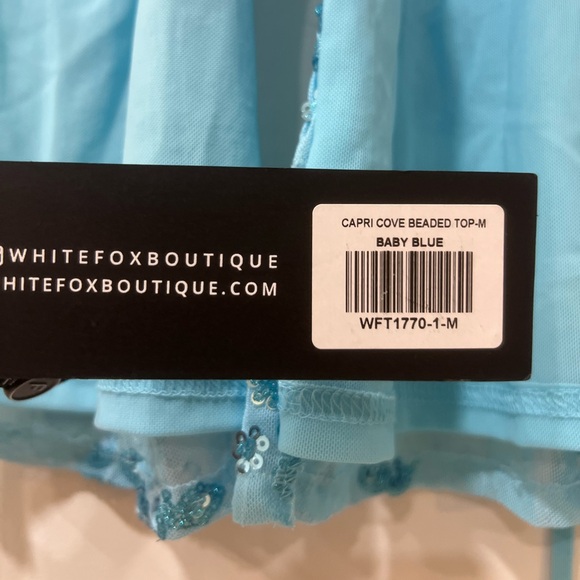 Capri Cove Beaded Top Baby Blue - Picture 9 of 9